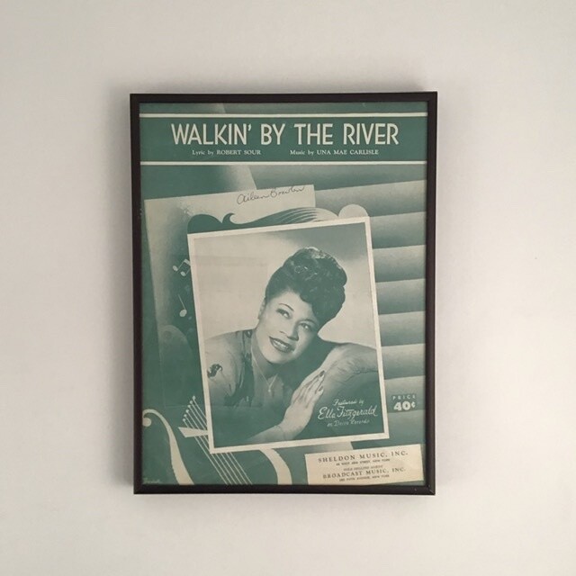 “Walkin’ by the River” Framed Song Sheet Cover “Walkin’ by the River” Framed Song Sheet Cover