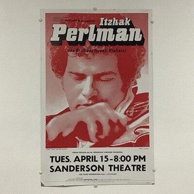 Itzhak Perlman Vintage Concert Poster Itzhak Perlman Vintage Concert Poster