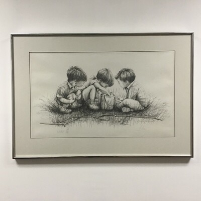 Three Boys Framed Print Artists Proof