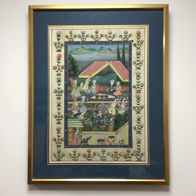 Persian Miniature Style Framed Lithograph