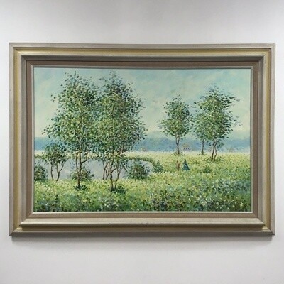 L Caron Framed Landscape Painting