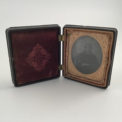 Antique Daguerreotype In Folding Case