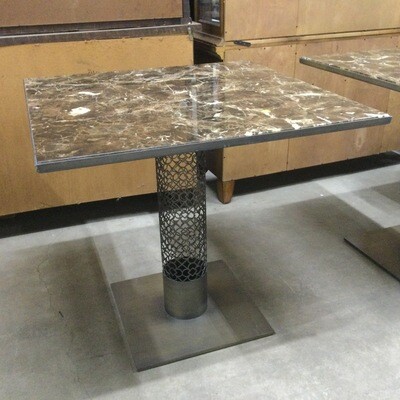 Iron Base Polished Stone Top Bistro table (32