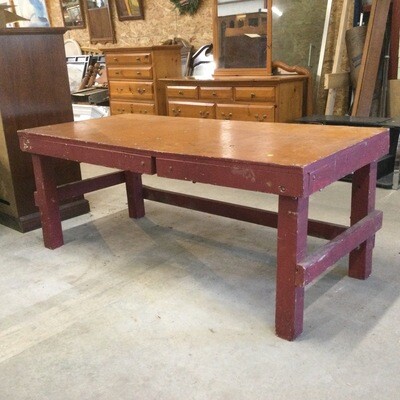 Custom Built Solid Wood Workshop Table