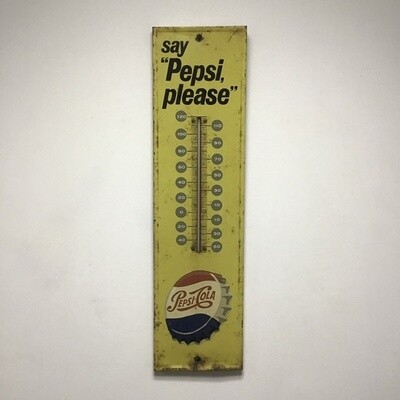 50s Pepsi Cola Advertisement With Thermometer
