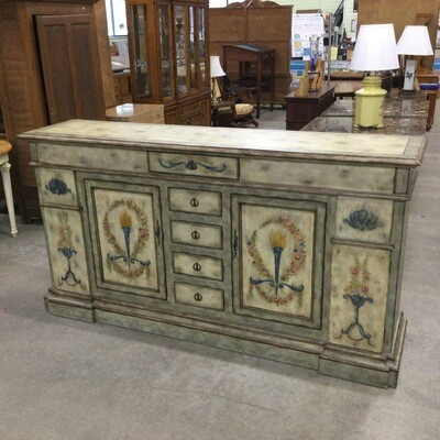 Large Decorative Painted Buffet