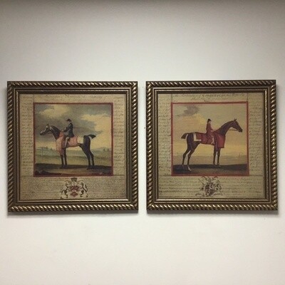 Pair Of Framed Horse Portraits
