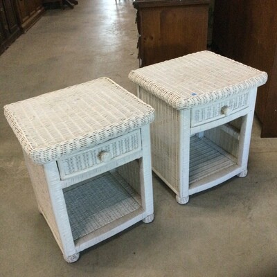 Pair of Wicker Night Stands