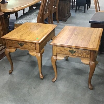 Pair of Solid Wood End Tables/Nightstands