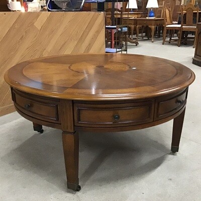 Four Drawer Round Coffee Table