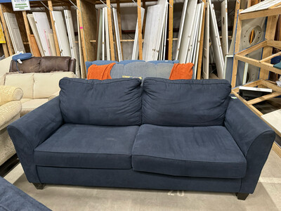 777316 Large Blue 2 Seater Couch