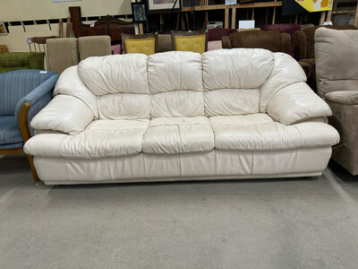 777402 White 3 Seater Couch