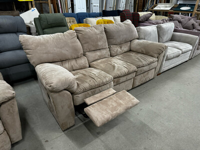 777404 Brown 3 Seater Couch