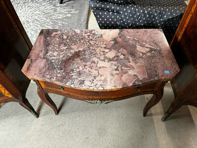 777491 Marble Top Side Table