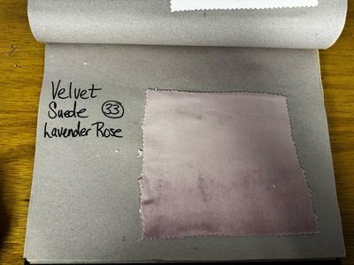 Fabric Type 33  Velvet/ Suede Lavender Rose
