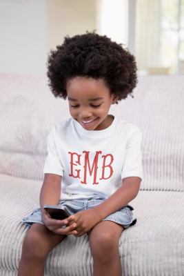 Embroidered Child's Monogrammed T-Shirt
