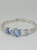 bracelet tressé bleu 3 brins