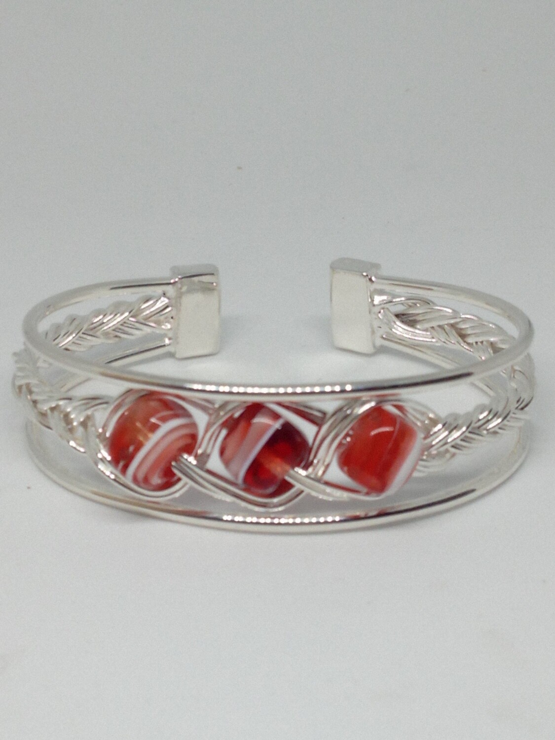bracelet tressé rouge 5 brins