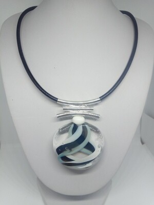 Pendentif collier pièce unique noir