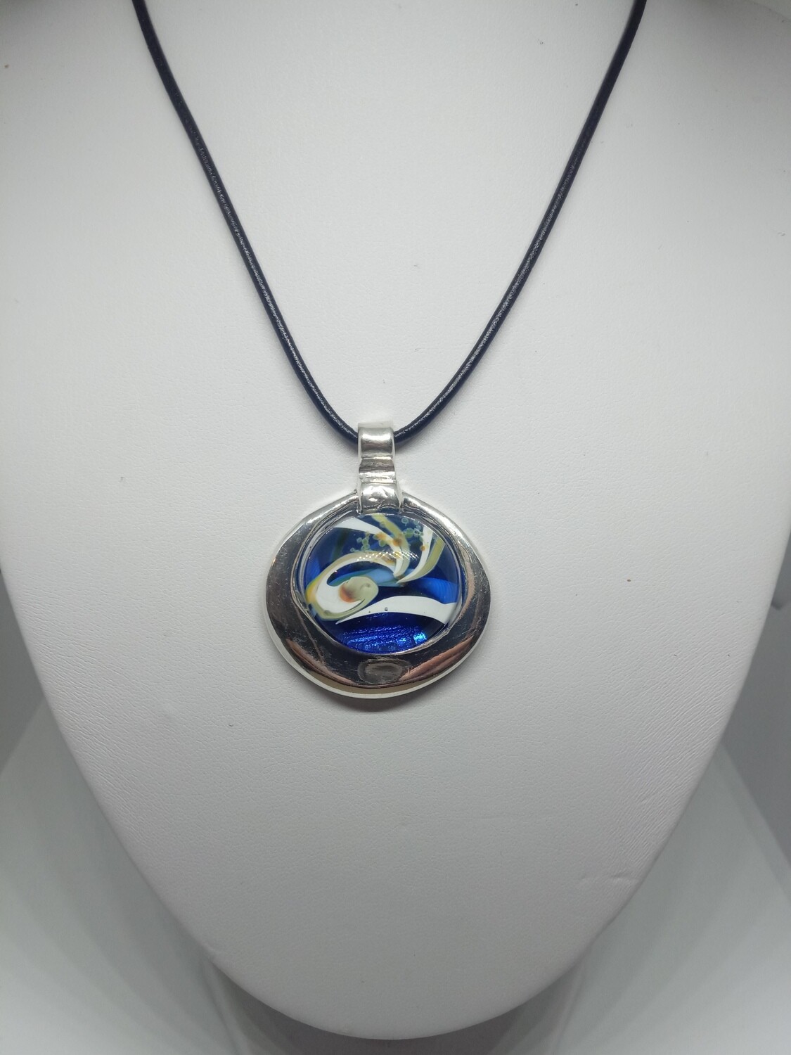 Pendentif Rond bleu