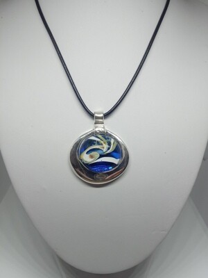 Pendentif Rond bleu