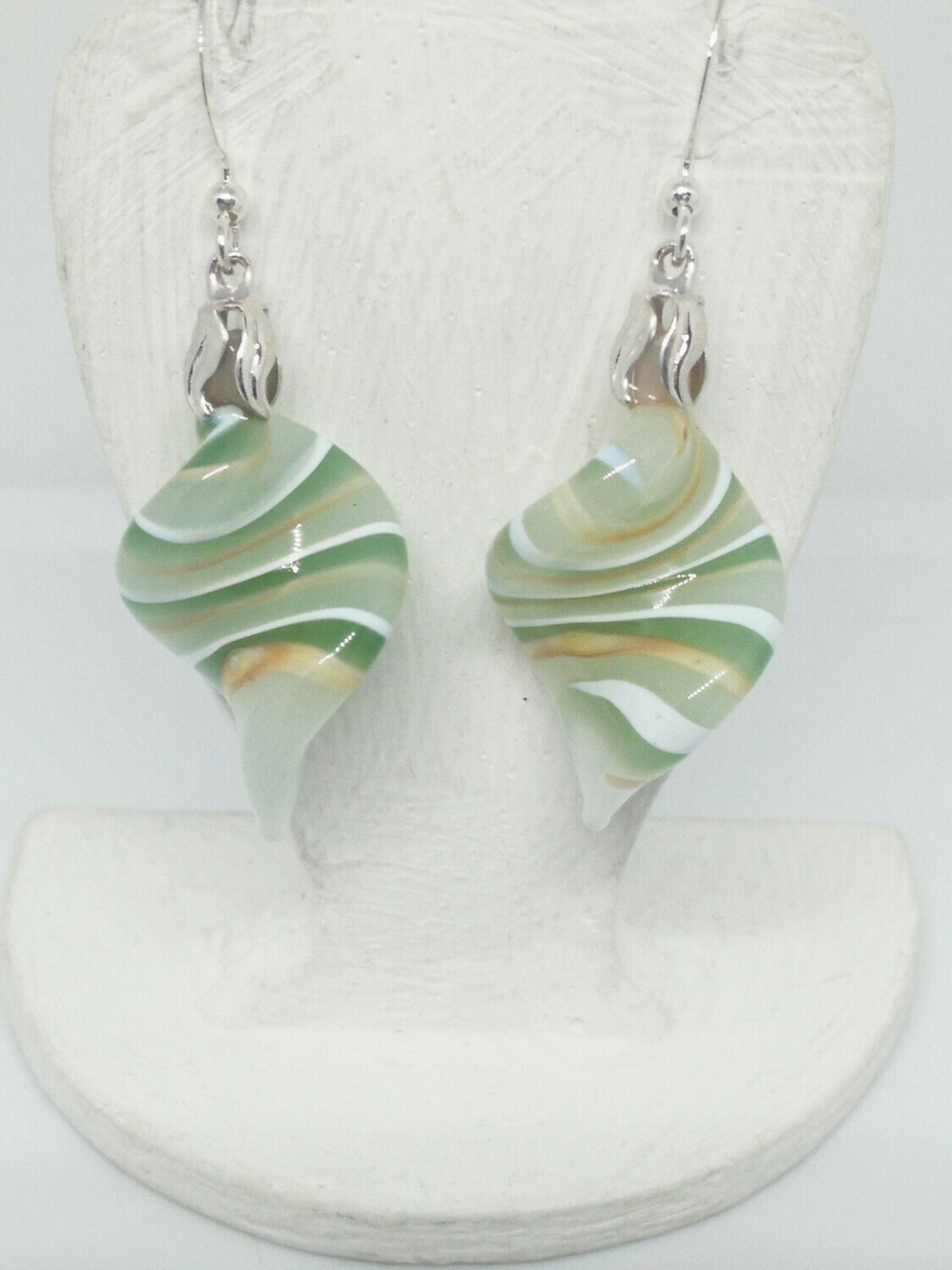 boucle d'oreille verte