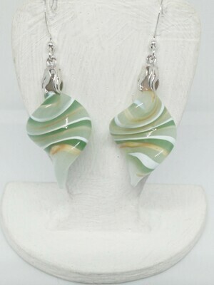 boucle d'oreille verte