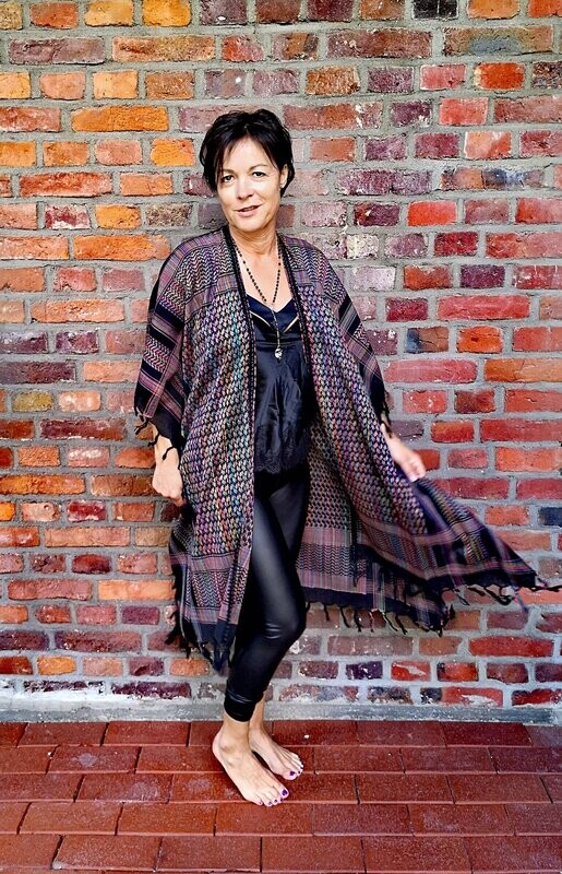 Kimono multicolor schwarz