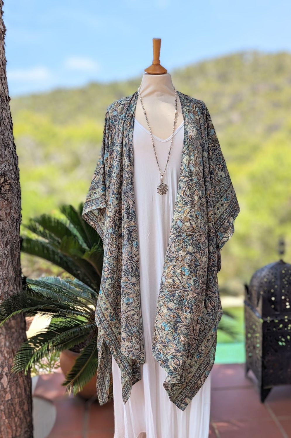 Oversize Kimono salbei-grün