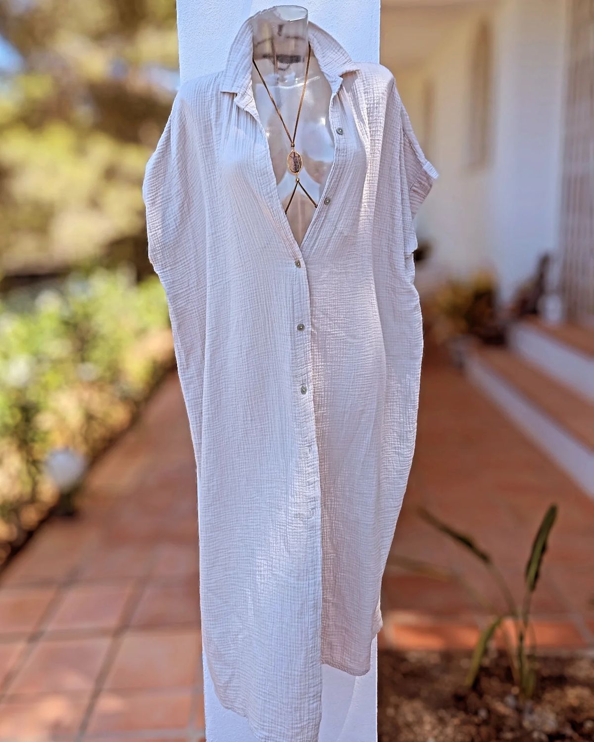 Musselin Oversize Kleid/Kimono
