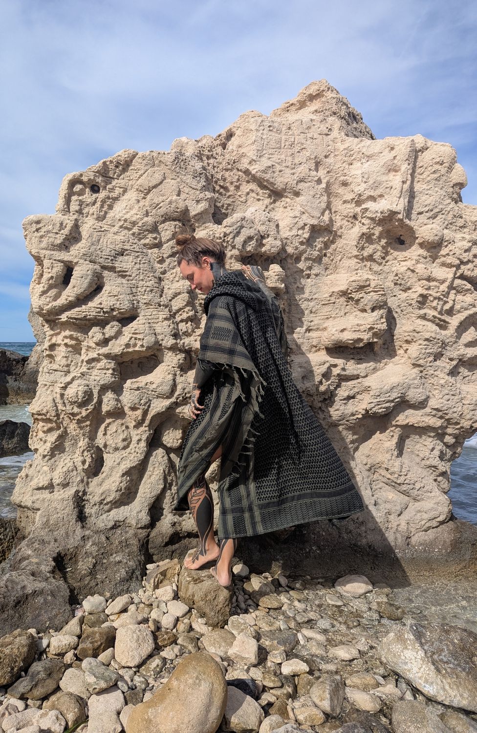Pali-Kimono khaki Kapuze