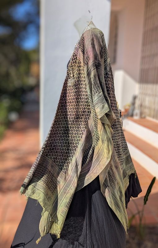Batik Kimono Oversize green Mandala