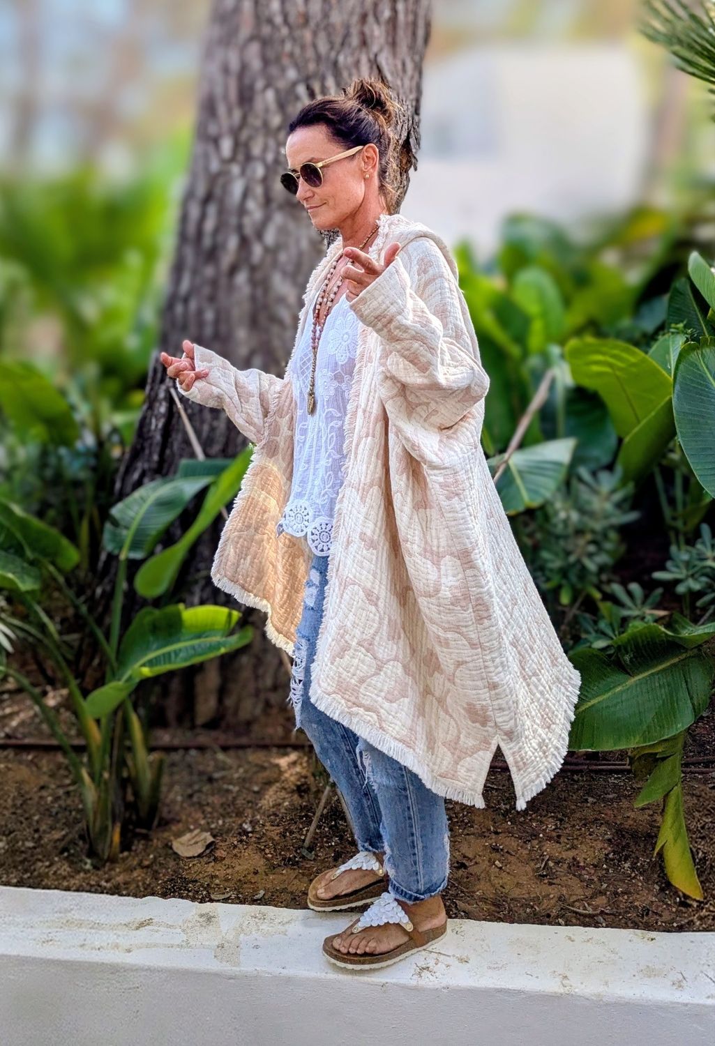 Musselin Oversize Mantel Flower