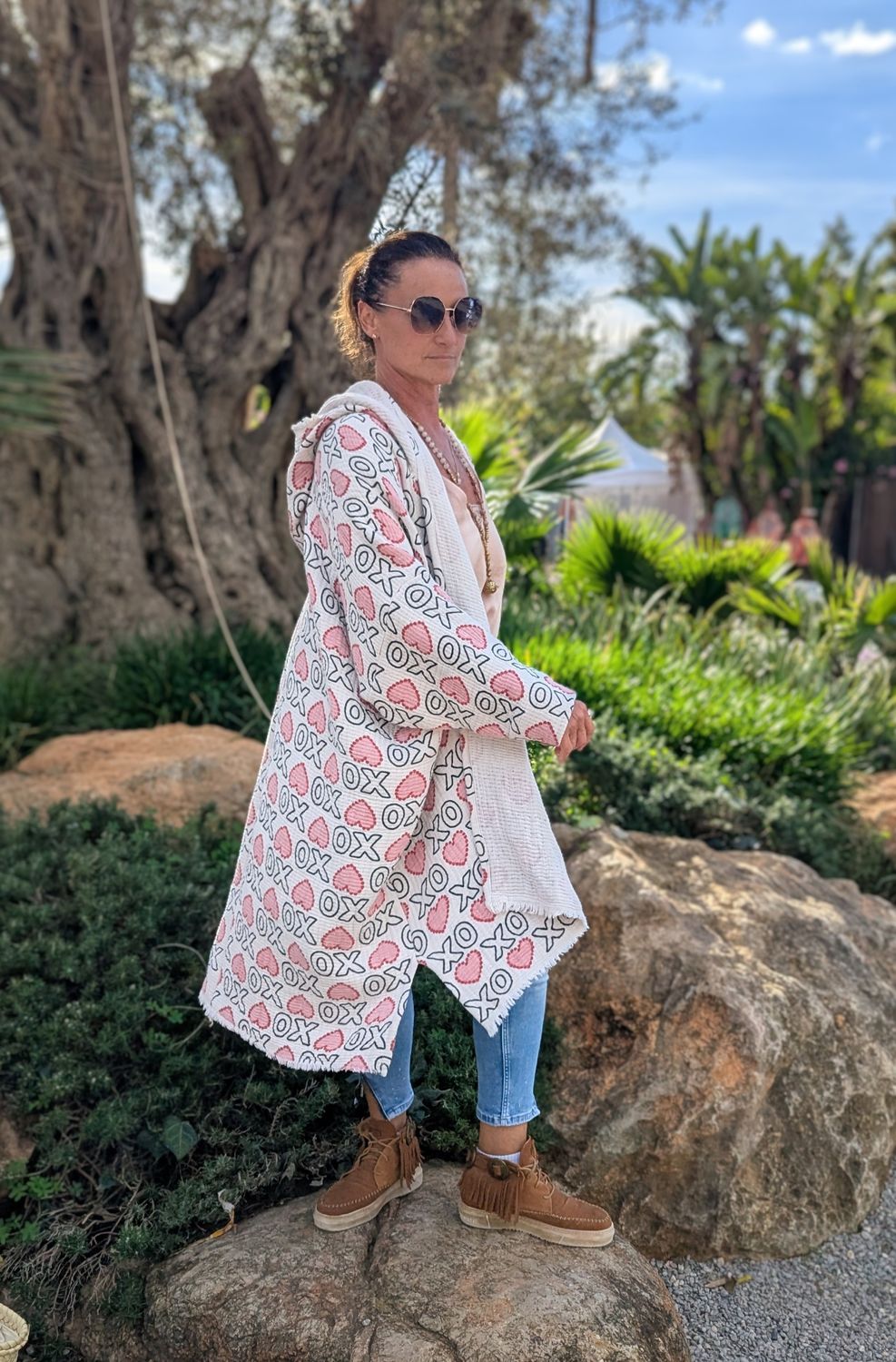 Musselin Oversize Mantel XOXO Musselin Oversize Mantel XOXO