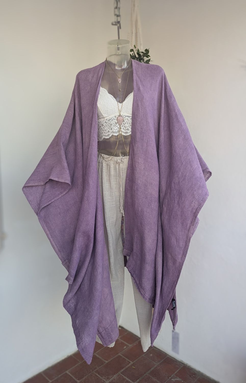 Oversize Leinenkimono batik HoF Oversize Leinenkimono batik HoF