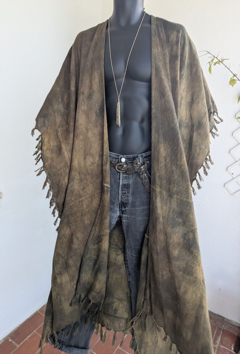 Batik-Kimono braun/grün Batik-Kimono braun/grün