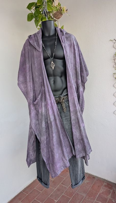 Batik-Kimono purpur-grau Batik-Kimono purpur-grau