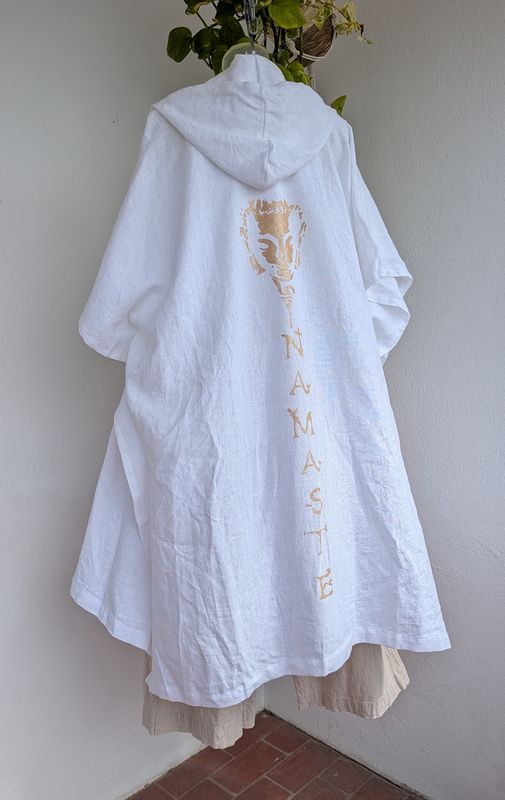 Leinen-Kimono NAMASTE weiß Leinen-Kimono NAMASTE weiß
