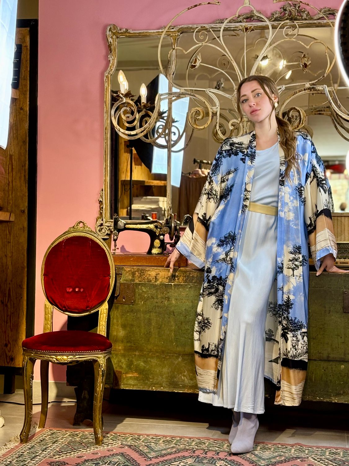 Kimono Japan celeste