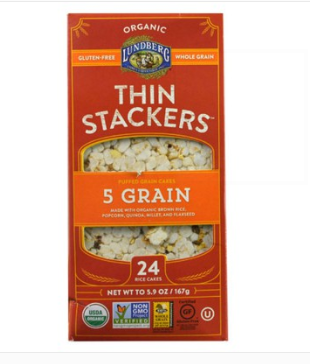 Lundberg Organic 5 Grain Thin Stackers Rice Cakes Lundberg Organic 5 Grain Thin Stackers Rice Cakes