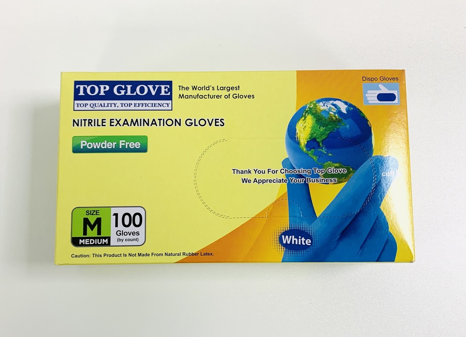 Top Glove Nitrile Exam Gloves - Powder Free (White)