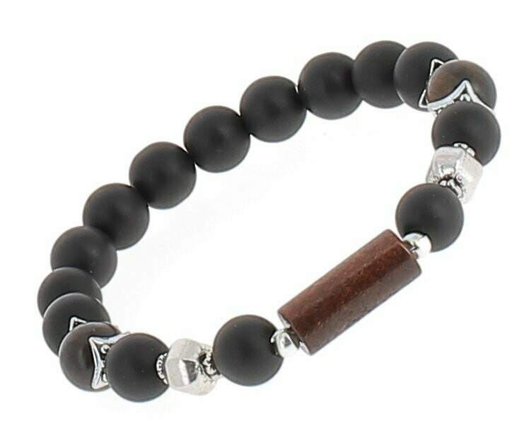 Bracelet Agate et bois