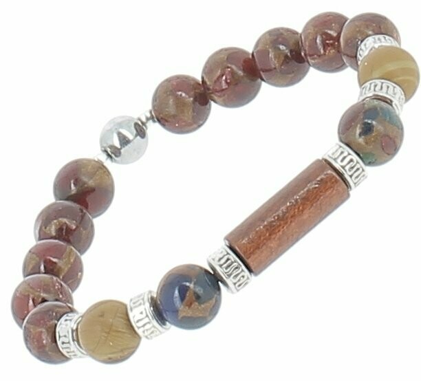 Bracelet Quartz et bois