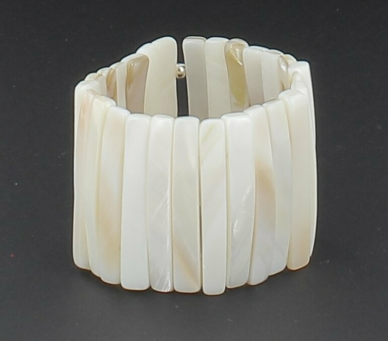 Bracelet barrettes nacre