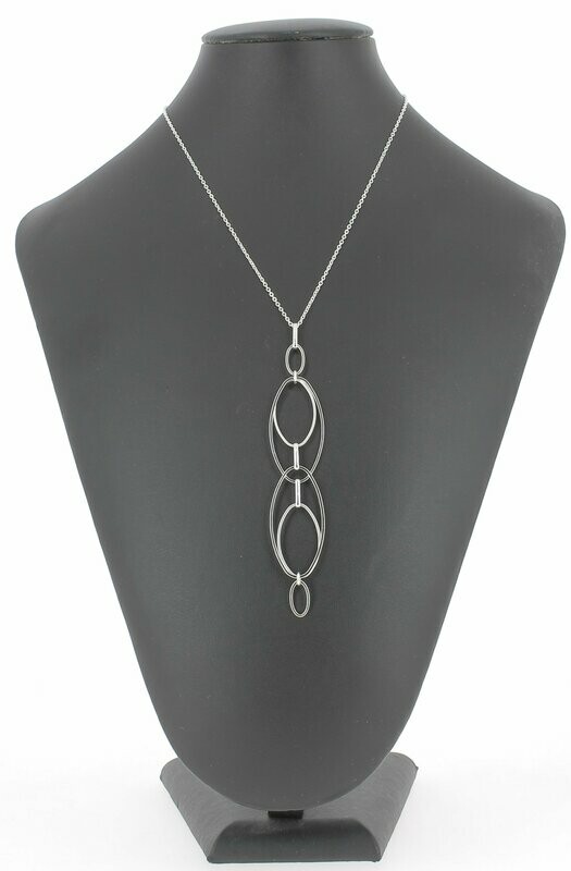 Collier chaîne forçat et pendentif ovale