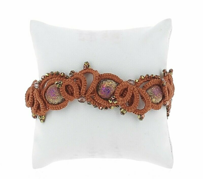 Bracelet Frivolité et perles