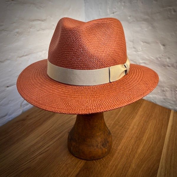 1940 FEDORA Panama Haselnuss