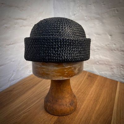 1960 PILLBOX Raffia Tiefschwarz 1960 PILLBOX Raffia Tiefschwarz