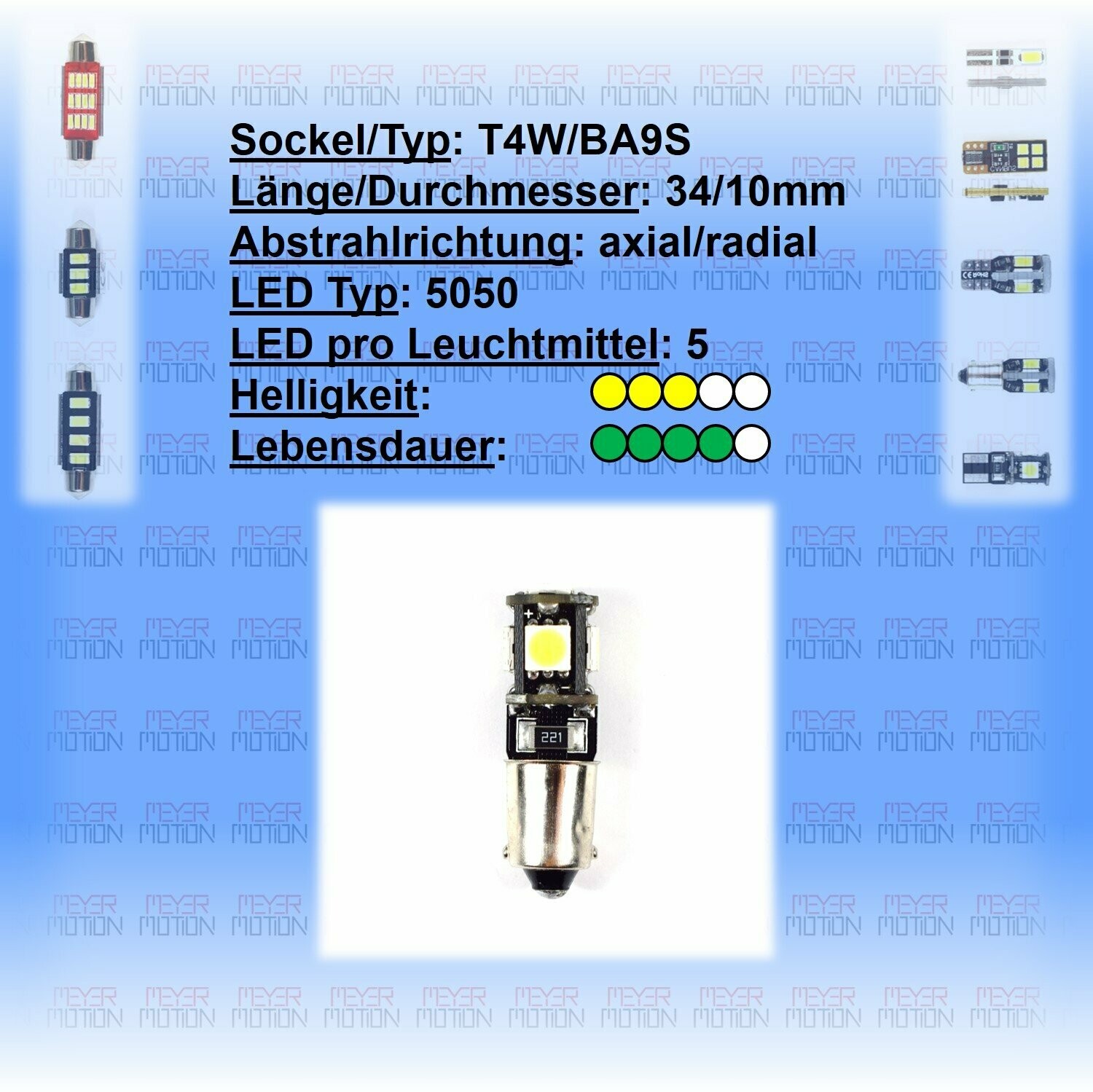 BAX9S (H6W) - SMD-LED-Lampen - Weiß
