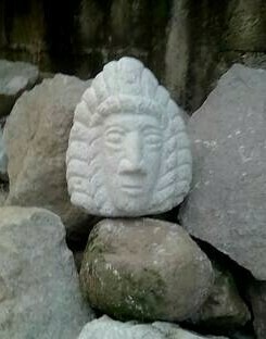 &quot;The Face&quot; Hand-made Carved Stone